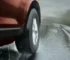 Landpioneer B61 all weather tire evacuating water on rainy road